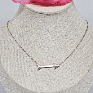 RJ 925 Sterling Silver - Arrow Pendant Chain Necklace